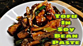 Quick and Easy Tofu recipe using Soy Bean Paste  Budget Meal TV [upl. by Airetas]