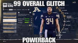 WORKING99 OVERALL GLITCH IN ROAD TO GLORY NCAA 25 POWERBACK AFTER PATCH [upl. by Juliane]