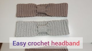 Make your 1st Chrochet Headband SUPER EASY Chrochet pattern for beginners [upl. by Macintyre]