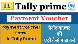 Accounting Voucher  Payment Voucher Entry In Tally Prime  पेमेंट वाउचर में एंट्री कैसे पास करे [upl. by Aikkin]