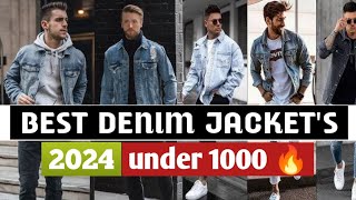 Best DENIM JACKETS Under 1000 🔥 on amazon Flipkart myntra  Winter Fashion 2024 🔥 [upl. by Jolda259]