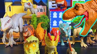 Review Jurassic World Dinos Indominus rex Megalosaurus Ameplosaurus TREX Atrociraptor amp Others [upl. by Assiralk]