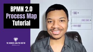 BPMN Process Map Tutorial and EXAMPLE [upl. by Skelton]