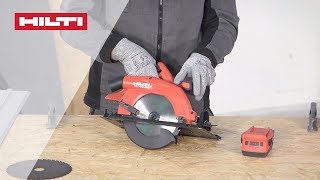 HOW TO use your Hilti SC 70WA22 Cordless Circular Saw with the Guide Rail [upl. by Ardehs]