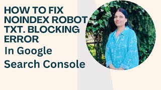 How to Fix No index tag robot txt blocking issues in WordPress [upl. by Uttasta330]