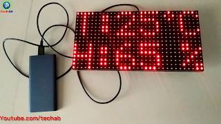 P10 LED Clock with temperature and humidity sensor [upl. by Divan]