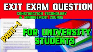 EXIT EXAM QUESTIONSETHIOPIA UNIVERSITY EXAM EXAMCT Management Courses [upl. by Jana]