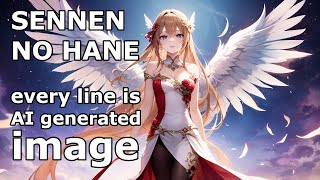 Sennen No Hane Fu Hua theme from Honkai Impact 3rd but every lyric is an AI generated image [upl. by Antonius]