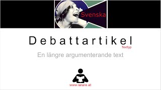 Webblektion Debattartikel [upl. by Fanechka]