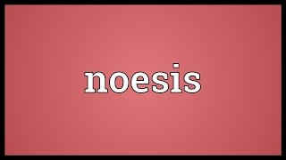 Noesis Meaning [upl. by Leak]