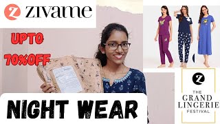 ZIVAME Night wear  Upto 70  off  Zivame Haul  Life of Siri review zivame [upl. by Esilana]