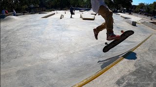 NEW PARC PREFONTAINE MONTREAL  FAKIE BIGGER DOUBLE KICKFLIP [upl. by Norty510]