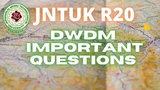 jntuk r20 dwdm important questions jntuk data warehouse and data mining important questions [upl. by Akiehsat]