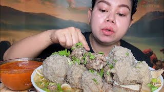 PEDAS NYA BAKSO SAPI TELOR CABE RAWIT PLUS TETELAN SOUN SAMBAL 1 MANGKOK MUKBANG [upl. by Banky]