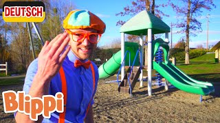 Blippi Deutsch  Blippi besucht einen Spielplatz  Abenteuer und Videos für Kinder [upl. by Lleroj48]