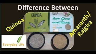 Difference between Quinoa and Amaranth  किनवा और राजगिरा  GlutenFree Food  Everyday Life 58 [upl. by Arbrab102]