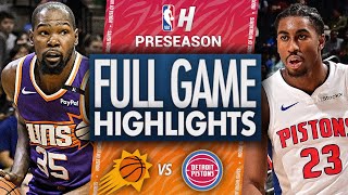 Phoenix Suns vs Detroit Pistons  Full Game Highlights  October 8 2024 NBA Preseason [upl. by Ahsitam687]