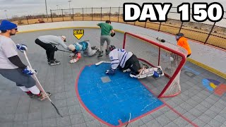 150 Days Into Learning How To Play Hockey  MY BEST ROLLER HOCKEY DROP IN YET [upl. by Eadahs]