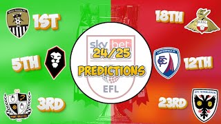 2425 LEAGUE TWO PREDICTIONS [upl. by Fonseca541]