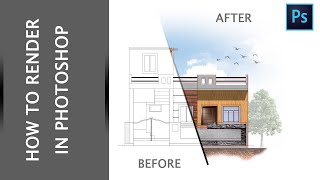 Tutorial on how to render an elevation using Photoshop quick and easy [upl. by Norward]