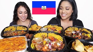 HAITIAN FOOD MUKBANG  Tassot de Cabrit  Griot  Oxtail  rice with beans  Banan  pikliz  VOTE [upl. by Dupuis]