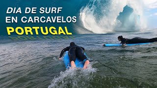 DIA DE SURF EN CARCAVELOS  PORTUGAL [upl. by Hsekin493]