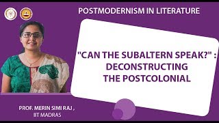 quotCan the Subaltern Speakquot  Deconstructing the Postcolonial [upl. by Noryahs]