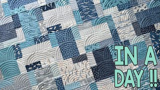 Currents  Layer Cake Quilt Pattern  In A Day  Quick and Easy [upl. by Barris713]