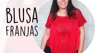 Blusa em crochê com franjas Fio Ayla [upl. by Biron]