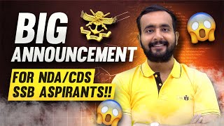 Big Announcement For NDACDS SSB Students [upl. by Brost]