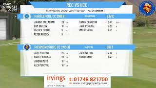 Richmondshire CC 2nd XI v Hartlepool CC 2nd XI [upl. by Nesilla]