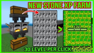 How to Build the Ultimate Stone XP Farm in Minecraft Bedrock 120  30 Level PER Click [upl. by Ahtekal]