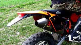 KTM EXC 450 Akrapovic titan withwithout dBKiller HD [upl. by Antonetta]