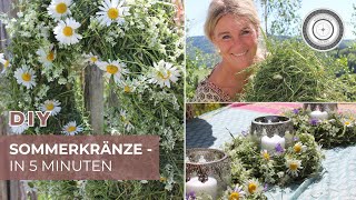 DIY  RUCK ZUCK SOMMERKRÄNZE  der schönste BLUMENWIESENKRANZ [upl. by Ripley925]