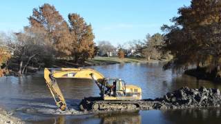 Hydraulic Excavator Woodlawn Lake [upl. by Ynafit]