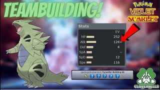 How to TEAMBUILD with Tyranitar in Pokemon Scarlet amp Violet VGC [upl. by Dnarud617]