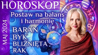 Horoskop na maj 2024 BARAN BYK Bliźnięta  RAK [upl. by Ynna566]