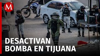 Hallan granada en vía pública de Tijuana BC movilizan al grupo antibombas de la Sedena [upl. by Moseley452]