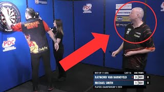 Disrespectful behaviour from Raymond van Barneveld after 9Darter darts [upl. by Markos]