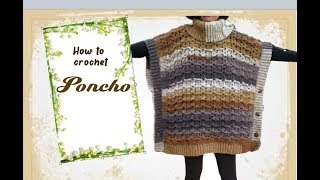 How to crochet Poncho [upl. by Boatwright]