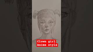 Clown aesthetic anime pencil sketch [upl. by Derwood724]