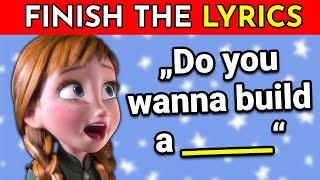 FINISH THE LYRICS  Most Popular DISNEY PRINCESS Songs 👸🎵  Music Quiz [upl. by Winshell]