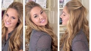 Relaxed but Glamorous Half Up Hair  My Bridesmaid Hairstyles [upl. by Yelsew]