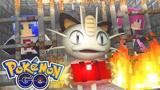 Minecraft Pokemon Go  MEOWTH BREAKS OUT TEAM ROCKET [upl. by Dranyar]