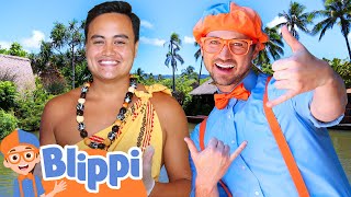 Blippi Visits the Polynesian Culture Center  Blippi  Educational Videos for Kids [upl. by Notnelc]