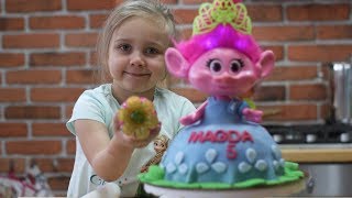 Tort Trole lalka Poppy  Trolls Poppy cake [upl. by Ielirol190]