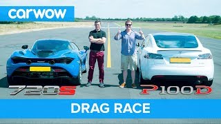 Tesla Model S P100D vs Mclaren 720S DRAG RACE ROLLING RACE amp BRAKE TEST  Mat vs Shmee pt 44 [upl. by Lundin]