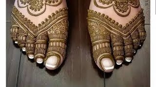 simple mehndi design for legs [upl. by Eirellam58]