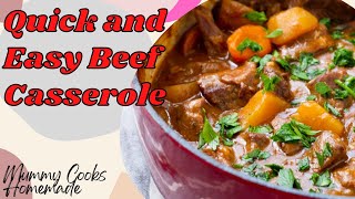 Quick and Easy Beef Casserole  Recipe [upl. by Esilehc651]