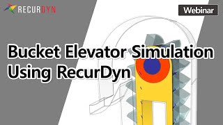 RecurDyn x EDEM Bucket elevator simulation using Cosimulation using RecurDyn and EDEM [upl. by Kate]